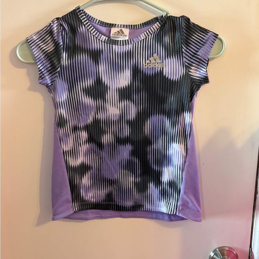 Adidas Kids Purple and Black Shirt